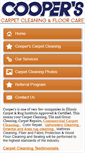 Mobile Screenshot of cooperscarpetcleaning.com